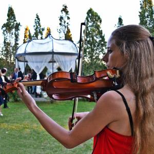 Musica con Violino elettrico Amplificato per aperitivo Matrimonio Torino, Milano, Como